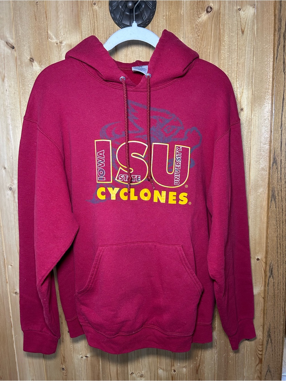 Jerzees ISU Cyclones Hoodie Unisex Red Size Large